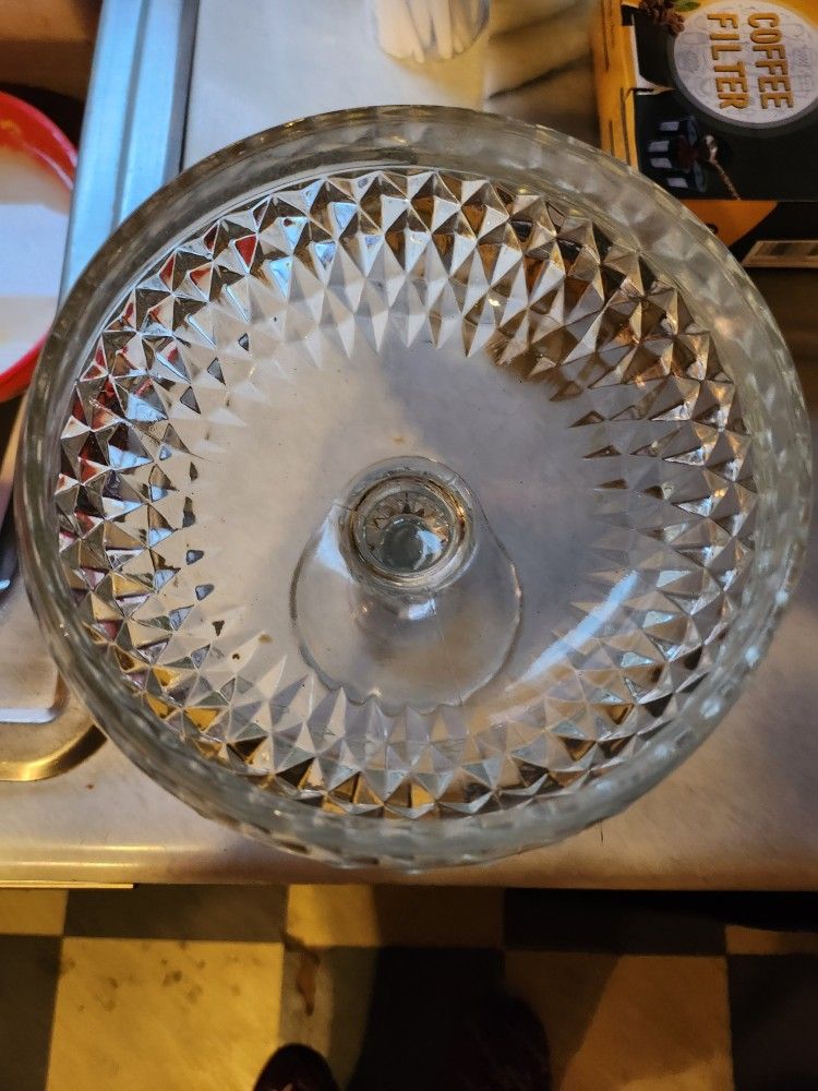 Glass Crystal Candy Dish