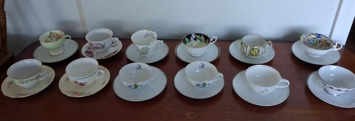 Vintage Porcelain Tea Cup and Saucer Collection