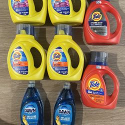 Tide Laundry Detergent Dawn Household Bundle $30 