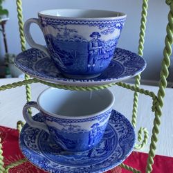 England SPODE BLUE ROOM COLLECTION Tea Cups 