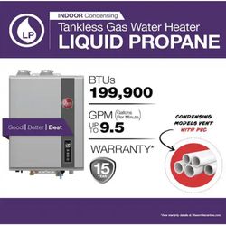 Rheem Performance Plus 9.5 GPM Smart Non-Condensing Indoor Natural Gas Tankless Water Heater