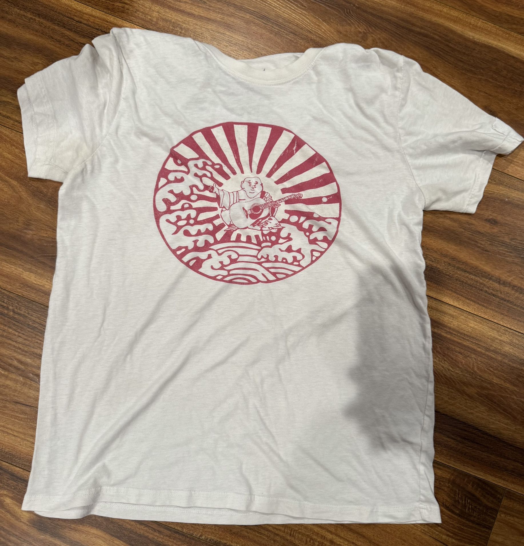 True Religion T Shirt Size Medium Logo On Front And Back White Black And Red