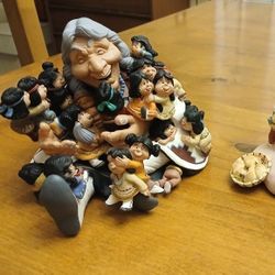 AVAILABLE ~ Jack Graham Whimsical Art (Laughing Grandma) SCULPTURE ~ Native American Storyteller