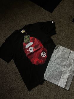 BAPE Red Camo Ape Head T-Shirt Black