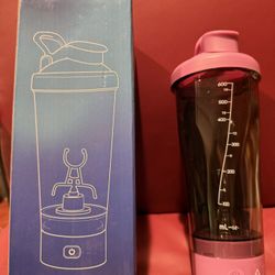 1/3 Electric Protein Shaker Bottle Automatic Stirring Mug Sports Health Cup for Gym Waterproof Cup Tritan Materia Cup (Pink) 