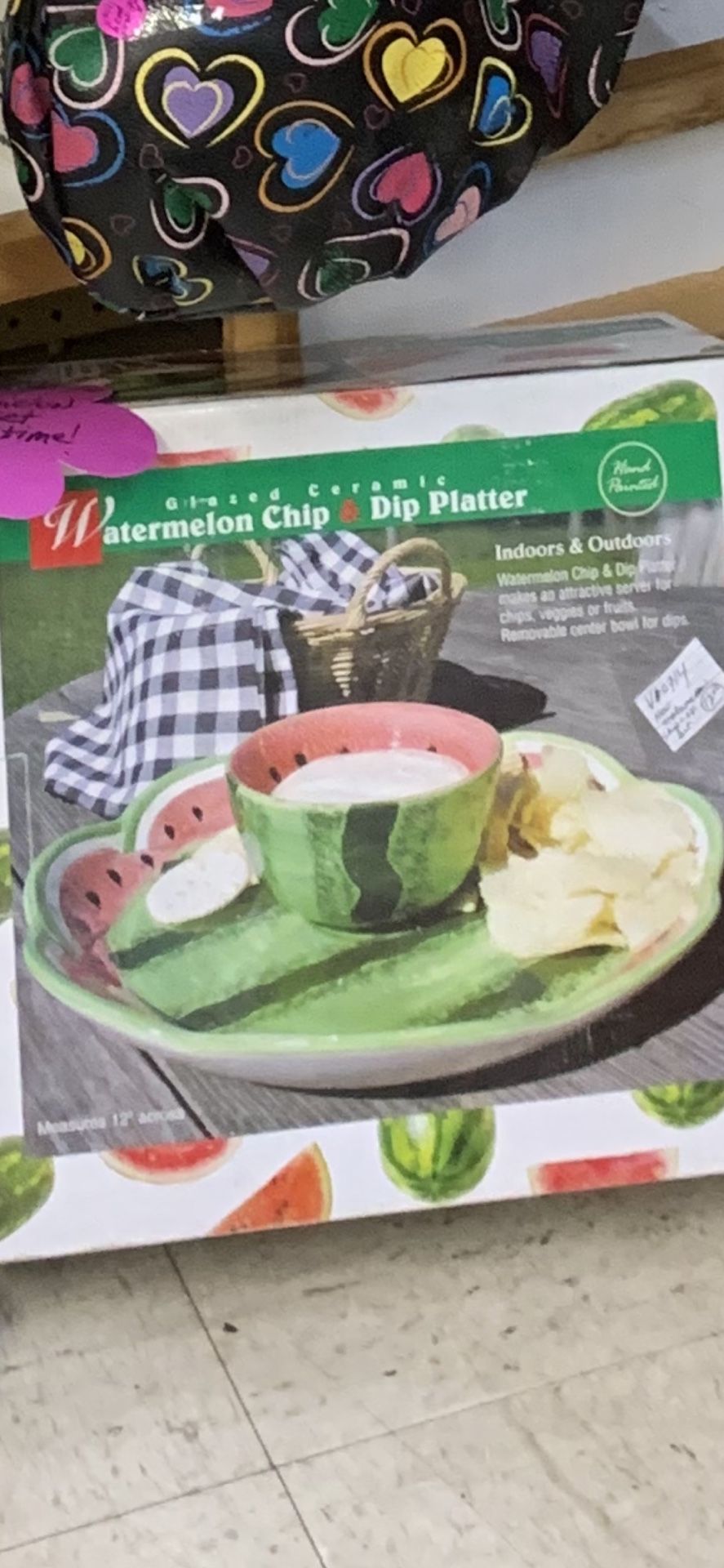 New In Box Watermelon Chip And Dip Set