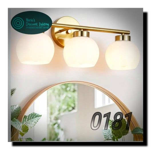 Wynterhaven 3 Light Bathroom Vanity Light, 20" Brushed Gold Bathroom Light Fixtures