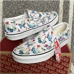 Slip-On Butterfly Floral Marshmallow 