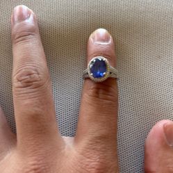 Dyach 18k White Gold Tanzanite Diamond Ring