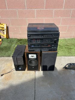 Vinyl Player And Mixed Albums