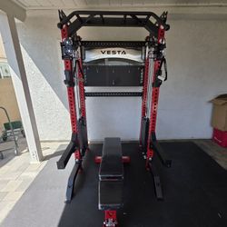Vesta Pro Series 2in1 Squat Rack | Functional Trainer | 400lb Weight Stack | Commercial Grade | Gym Equipment | FREE DELIVERY🚚 🔴Plus SALES TAX 💲