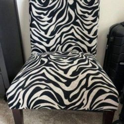 Oversized Black Zebra Accent Chair