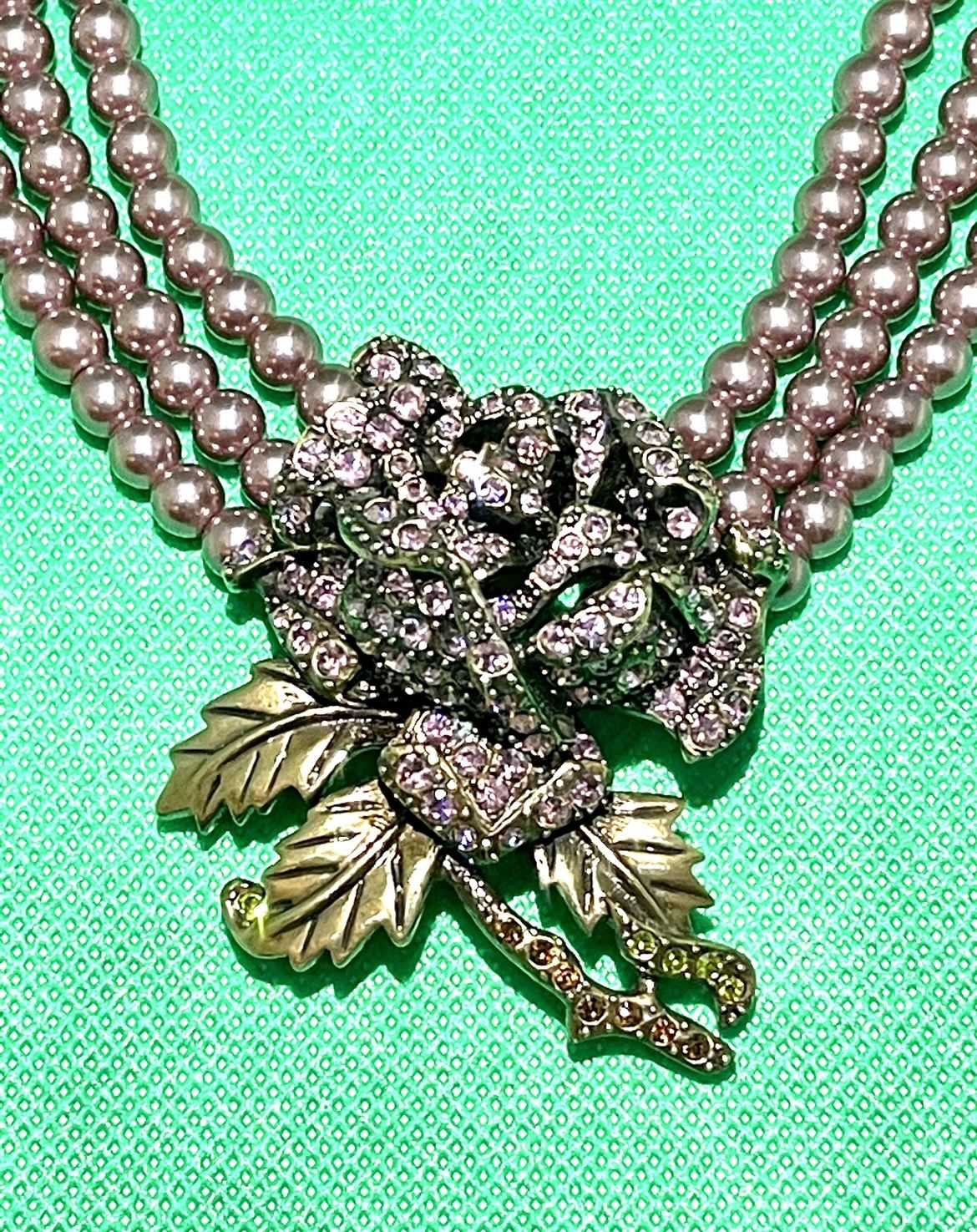Heidi Daus Crystal Rose Elegance Necklace
