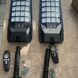 2 Street Lights, Outdoor LED Flood Light, 2 Motion Sensor Modes, Dusk to Dawn, 6500k Dimmable Security Lamps, IP66 Waterproof Solar Powered Parking Lo