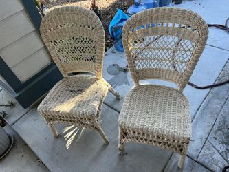 Wicker Chairs Need Love - Two 