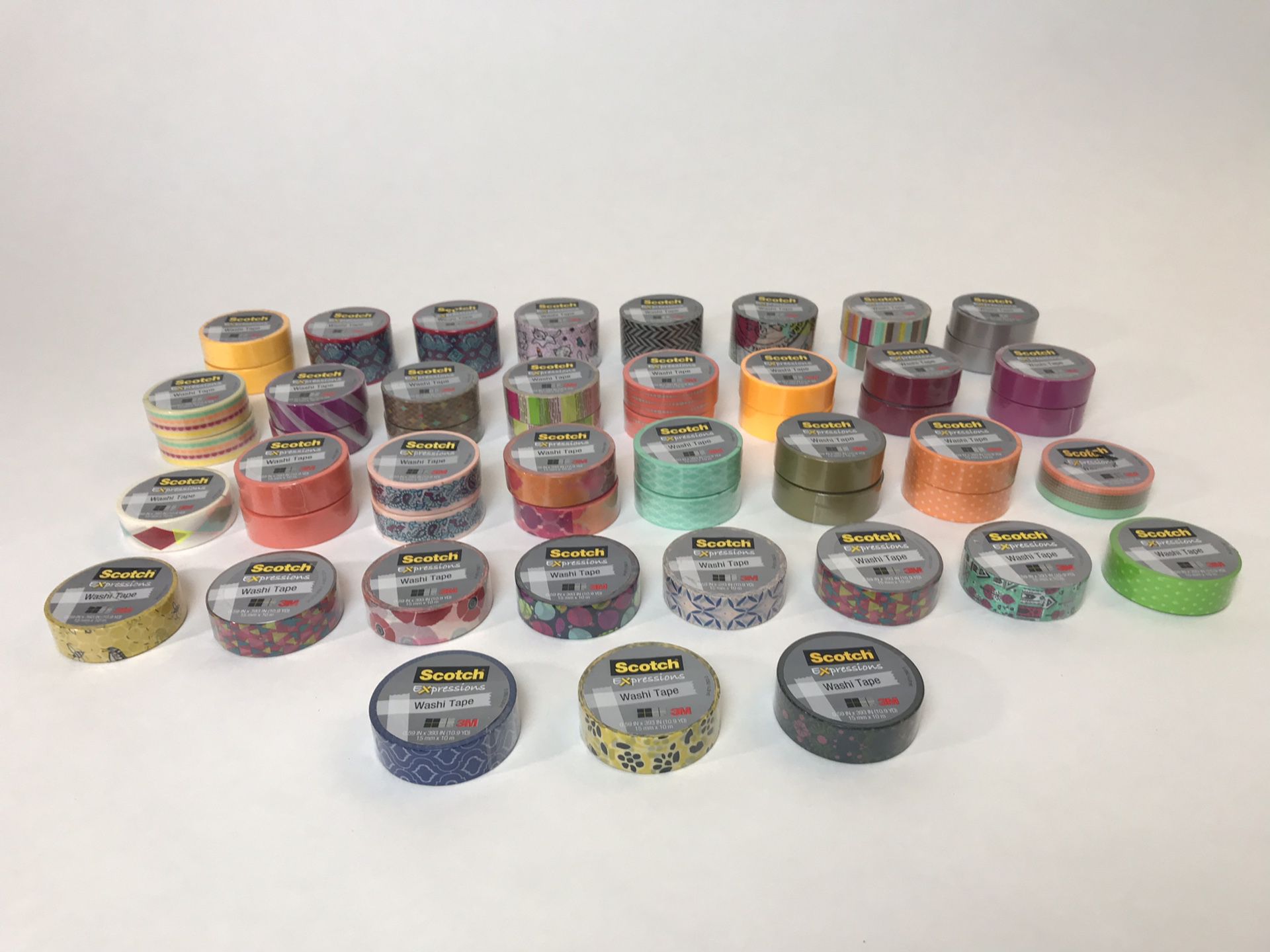 60 rolls of Scotch Expressions Washi Tape Crafts Scrapbooking Crafting