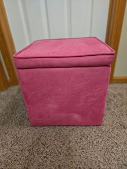 Pink Storage Ottoman