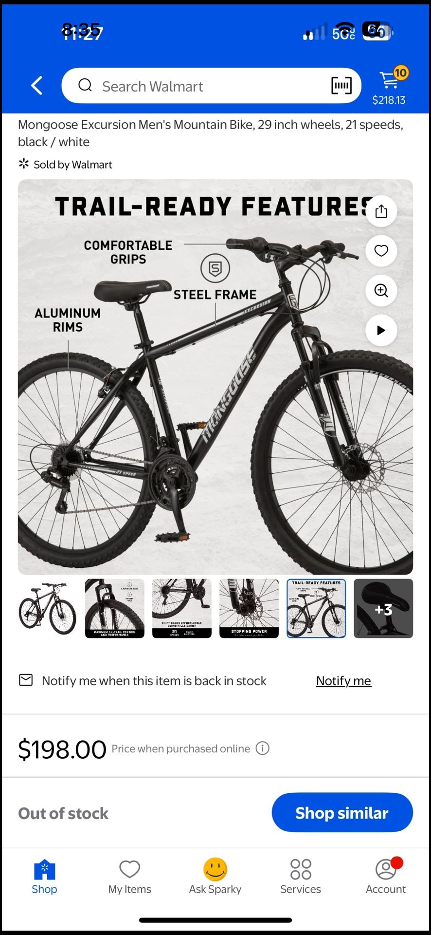 Mongoose Excursion Mountain Bike,