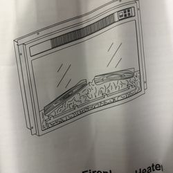 23-inch electric insert fireplace heater designed to add warmth and ambiance to a room