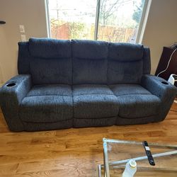 3 Seater Power Recliner Sofa With USB 