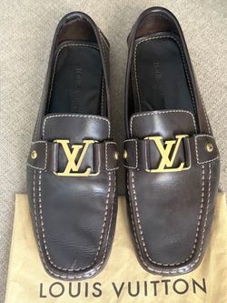 Size 8.5 Louis Vuitton Brown Leather Monte Carlo Loafers