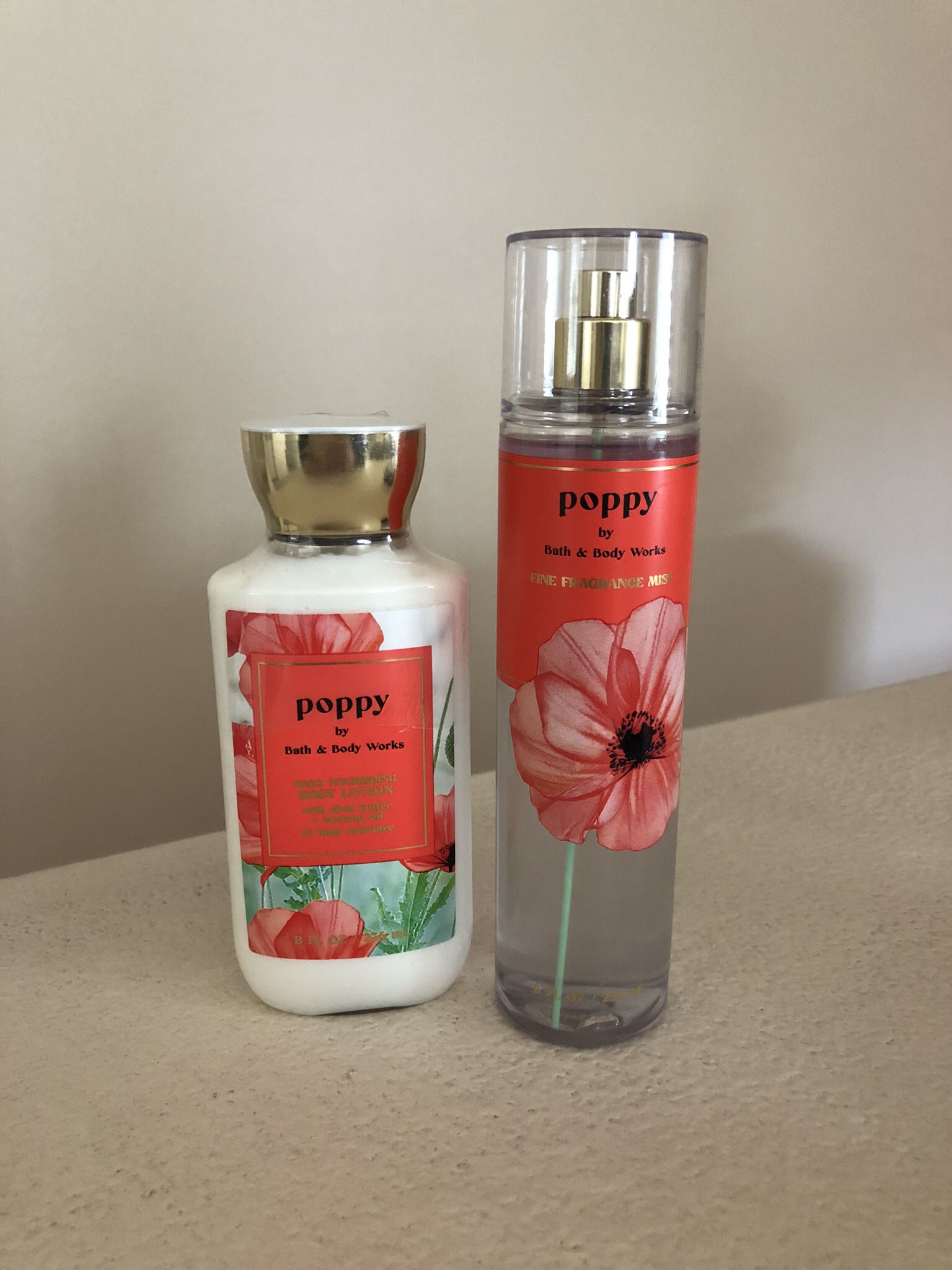 🌺 Poppy Daily Nourishing Body Lotion & Fine Fragrance Mist set for $20