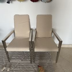 Two Big Chairs White Without Cover 