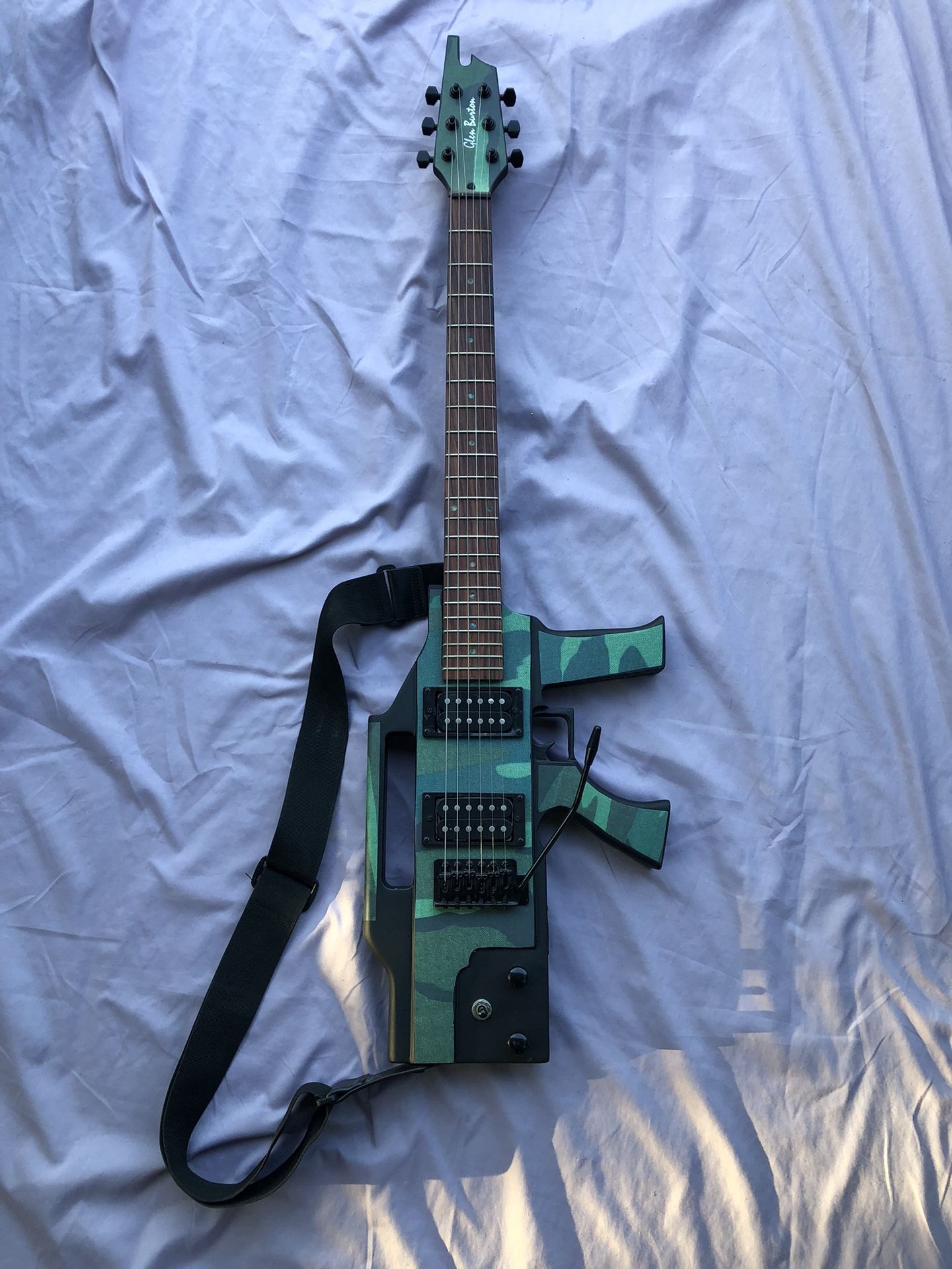 Glen Burton GE47 Solid Body Electric Guitar Camouflage 