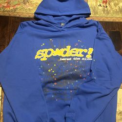 Blue sp5der hoodie