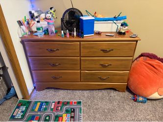 Brown wooden dresser