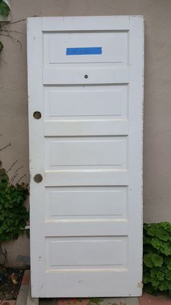 Solid Wood Door - 5 panel antique