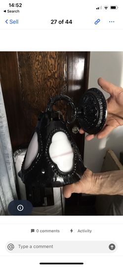 Vintage Light Sconce Fixture Black Pink White Opaque Glass