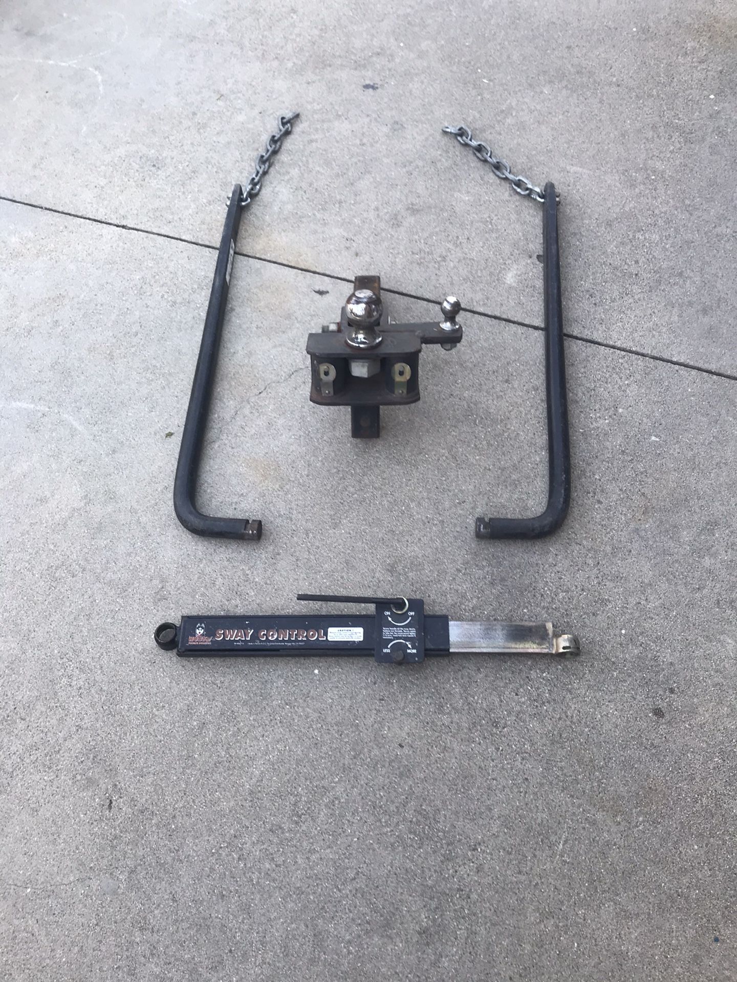 Trailer hitch/sway bar/weight distribution bars