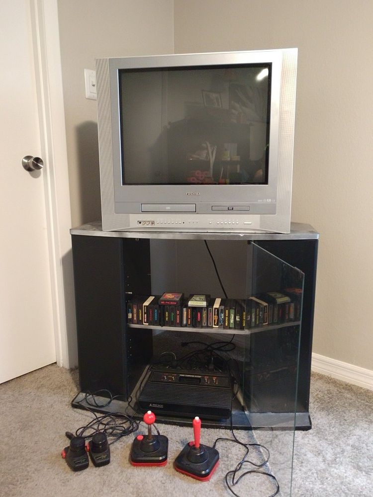 Atari 2600 with Games and TV