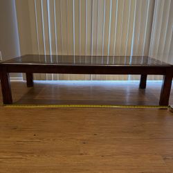 Wood & Glass Coffee Table 