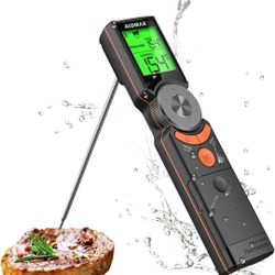 Instant Read Meat Thermometer, AidMax Mini6 Smart Cooking Thermometer Waterproof,Scroll Wheel Preset Food Temperature, Easy to Read Backlit Digital Th