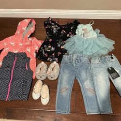 Lot of 2T Clothes and Shoes