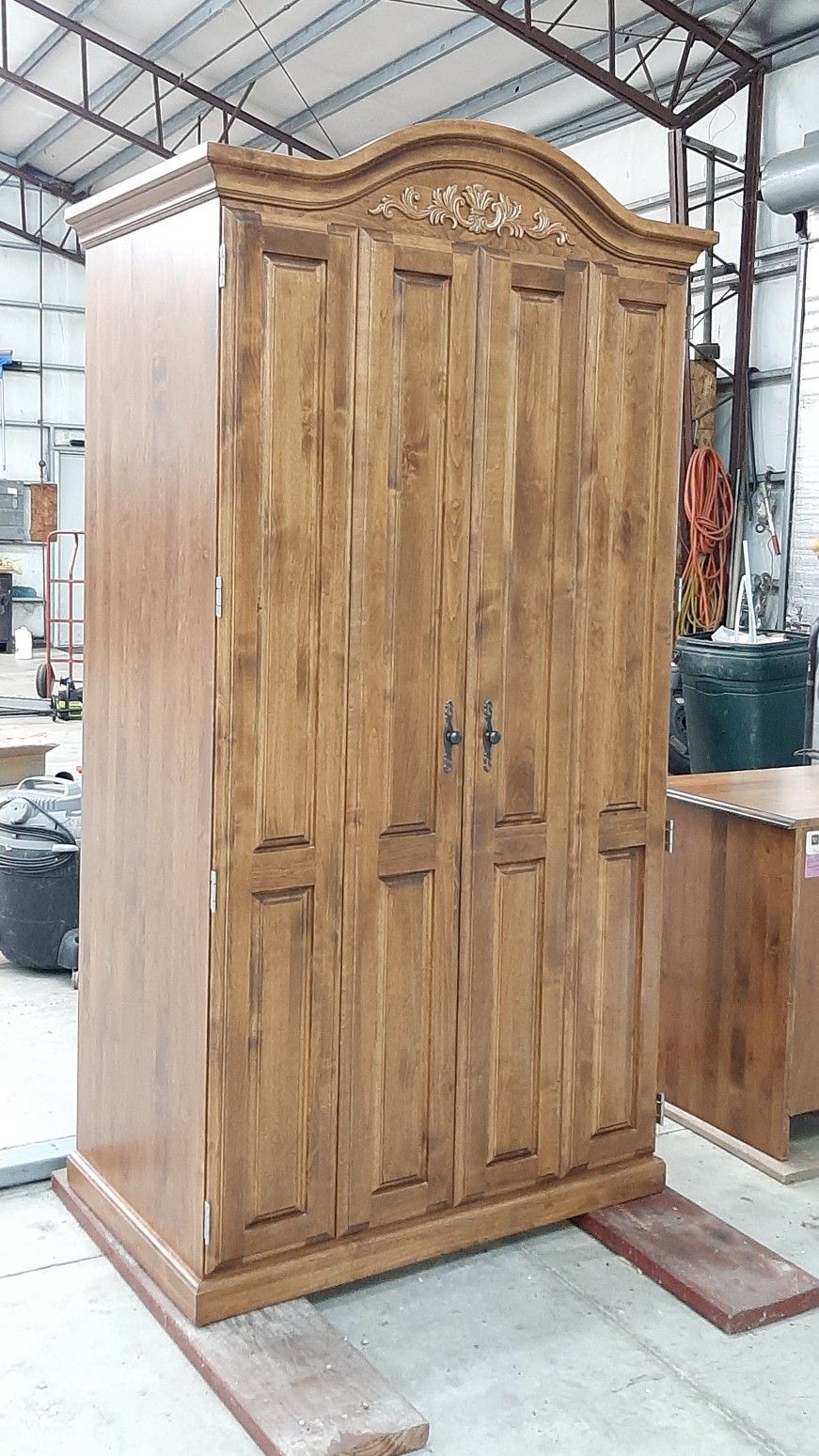Amish Made High Quality Solid Real Wood Computer Armoire Hutch
