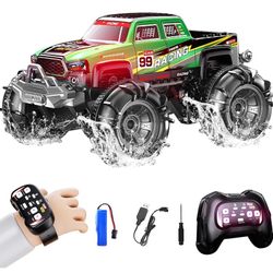 Remote Control Amphibious Monster Truck, 2.4GHz Dual Control with Watch
