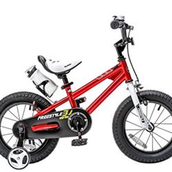 RoyalBaby Kids Bike Boys Girls Freestyle Bicycle 14 Inch Wheels Plus Training Wheels