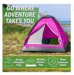 2 Person Outdoors Camping Tent with Rain Fly and Carrying Bag - Lightweight Outdoor Pop Up Tents for Camping Essentials, Music Festivals, Backpacking,