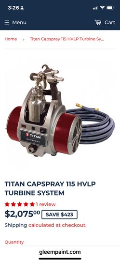 Titan CapSpray 115 HVLP 6-stage turbine paint gun, everything works