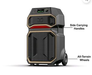 MONSTER ROCKING ROLLER Large Portable Bluetooth Party Speaker with Wheels