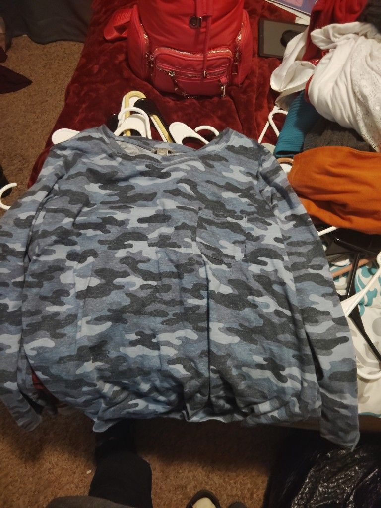 Blue And Gray Camouflage XL