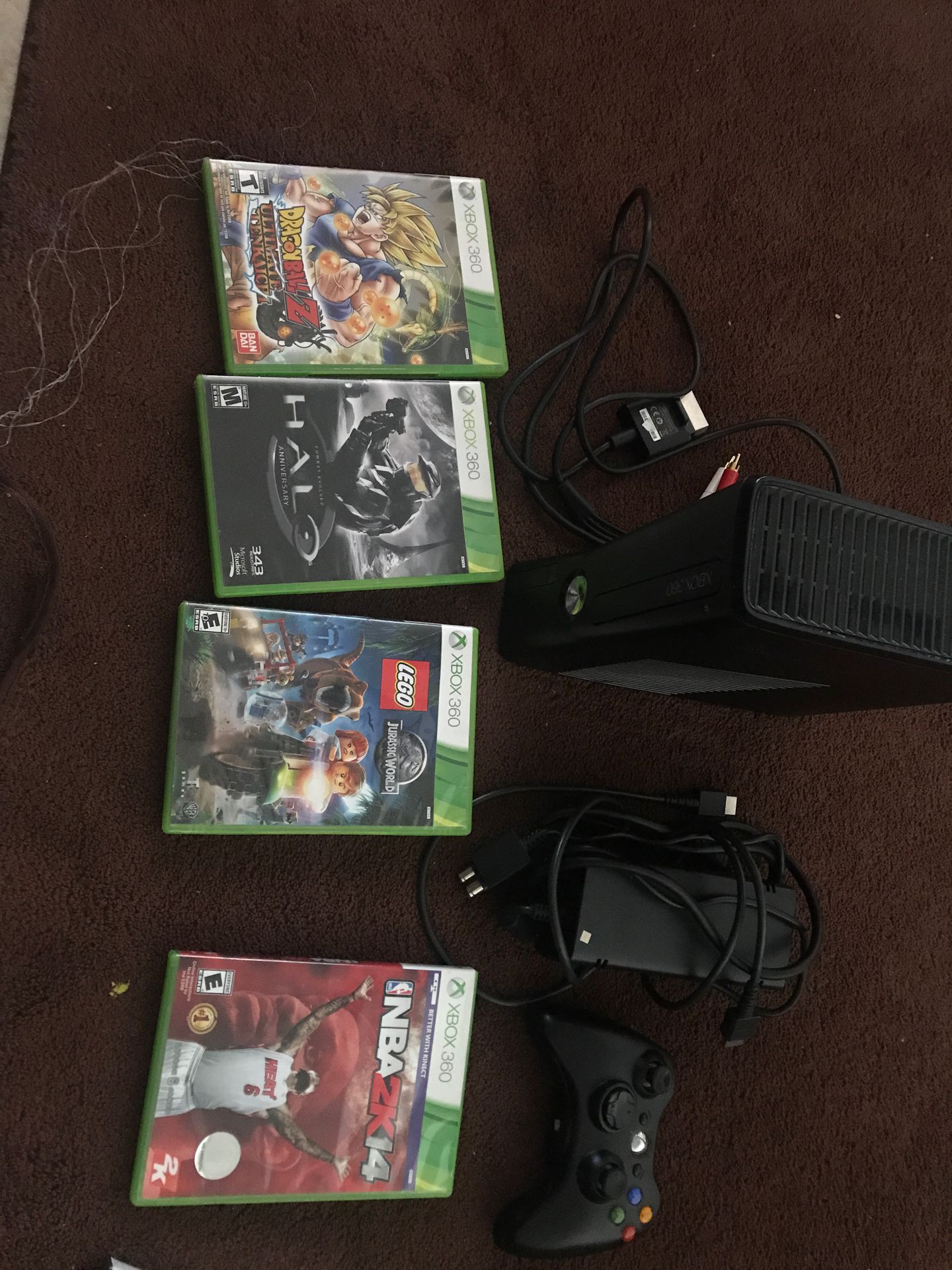 Xbox 360 with games