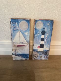 12”x5” nautical pictures