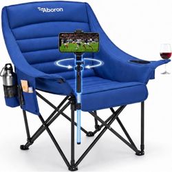 Portable Moon Chairs with Phone Holder Oversize Outdoor Folding Camping Chair