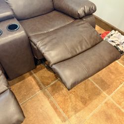 Faux Leather Couch 