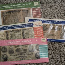 Souvenir Replica Historic Bills, 4 Sets
