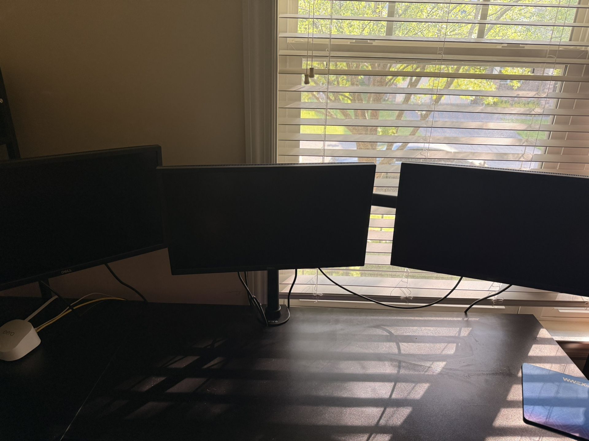 3 Dell Monitors W/ Stand